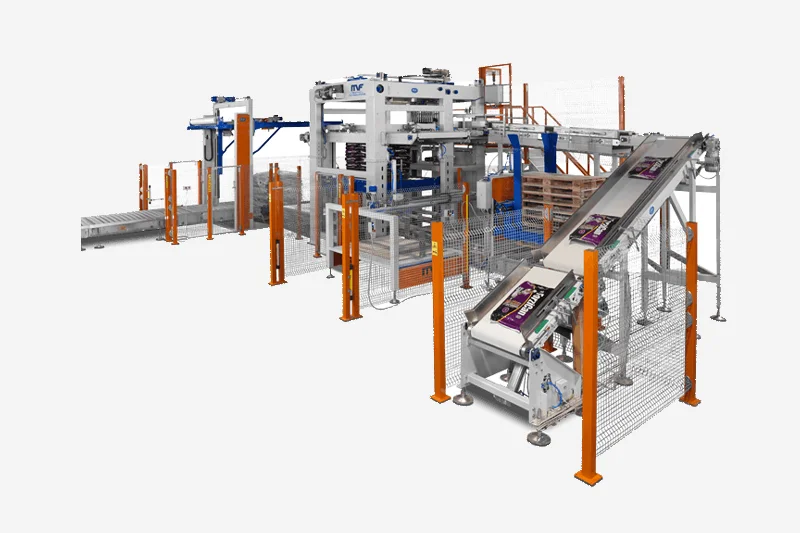 Robotic Palletizer with electro-mechanical pallet lift